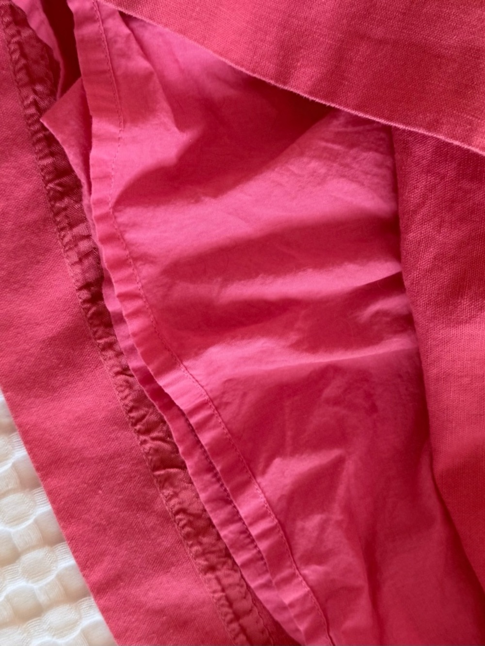J. Crew Raspberry Pink Ruffled Elastic Waist Mini Skirt - Picture 3 of 7